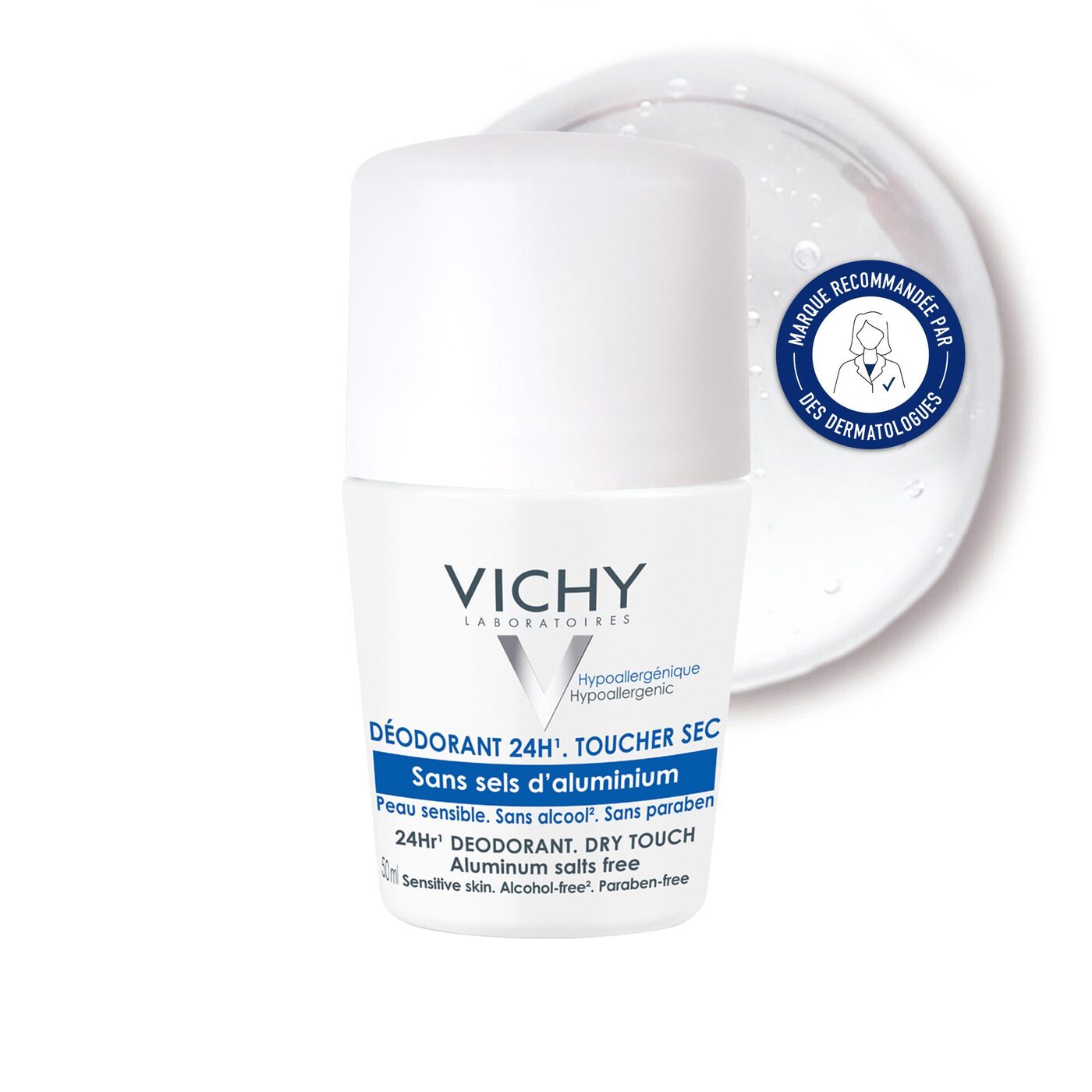 Vichy 24H Dry Touch sievietēm rullīšu