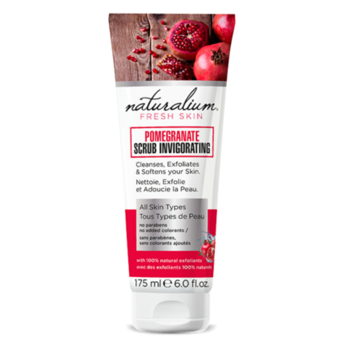 Naturalium Granātābolu Atsvaidzinošs Skrubis, 175 ml