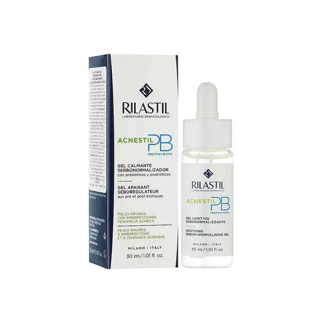 Nomierinošs sebuma līmeni normalizējošs gels problemātiskai ādai Rilastil Acnestil PB 30 ml