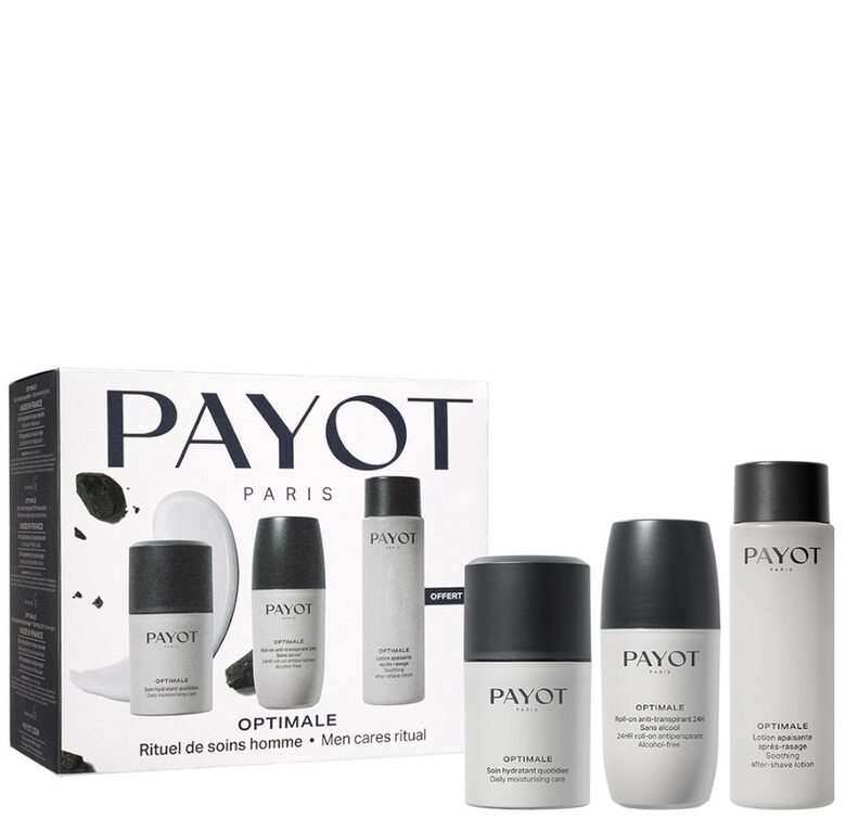 Išsamus vyrų odos priežiūros rinkinys Payot Optimale Men’s Care Ritual Set.