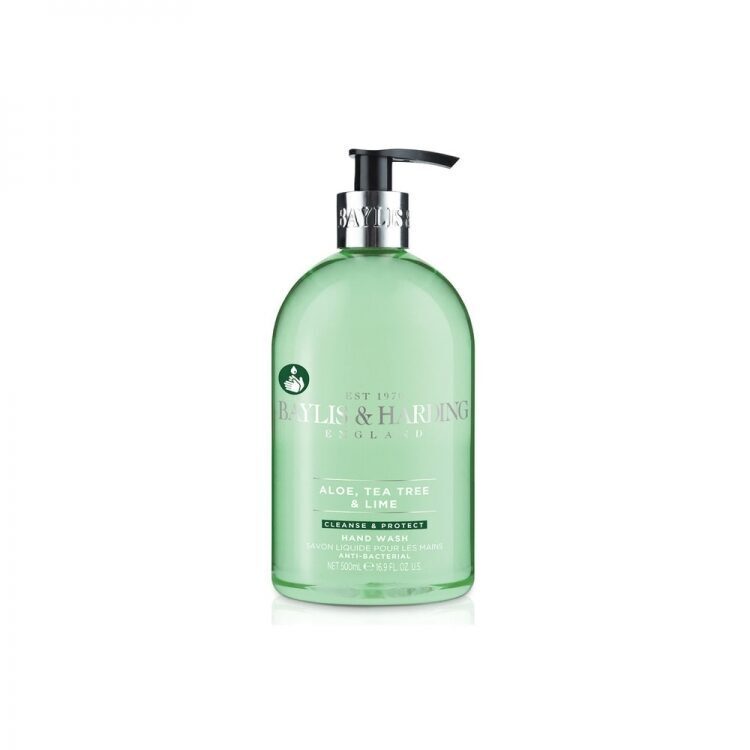 Antibakterinis skystas rankų muilas Baylis & Harding Aloe • Tea Tree & Lime, 500 ml