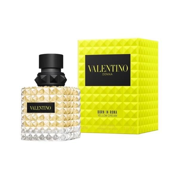 Spindintis ir moteriškas Valentino Donna Born In Roma Yellow Dream kvapusis vanduo, 50 ml.