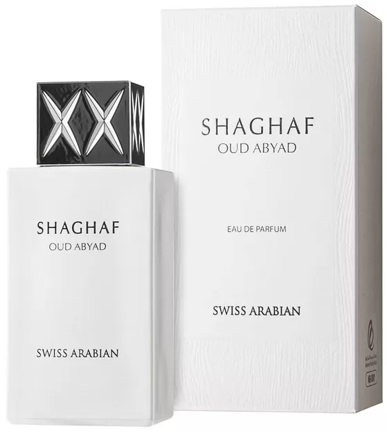 Rafinuotas ir intensyvus aromatas Swiss Arabian Shaghaf Oud Abyad Eau de Parfum purškiklis 75 ml