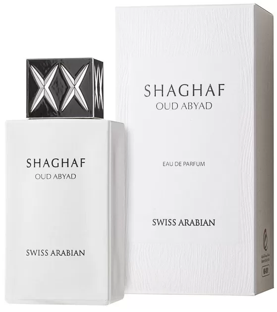 Rafinuotas ir intensyvus aromatas Swiss Arabian Shaghaf Oud Abyad Eau de Parfum purškiklis 75 ml