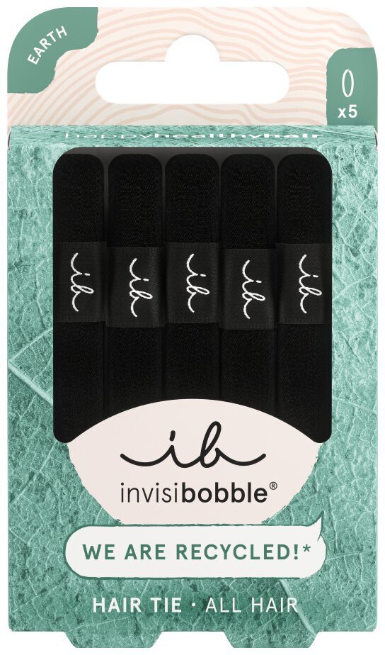 invisibobble juoda plaukų gumytė – itin švelni plaukams