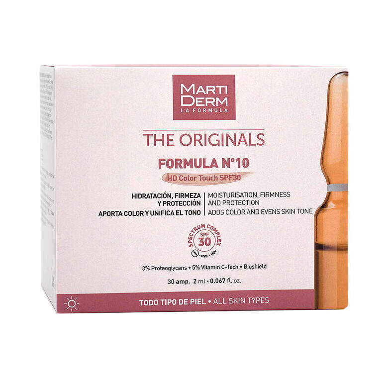 Veido priežiūros ampulės MartiDerm Formula No10 HD Color Touch SPF30