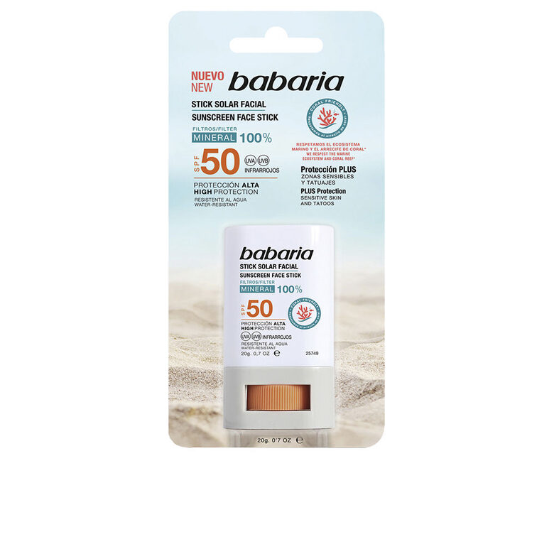 Babaria veido apsauginis stikas su SPF 50