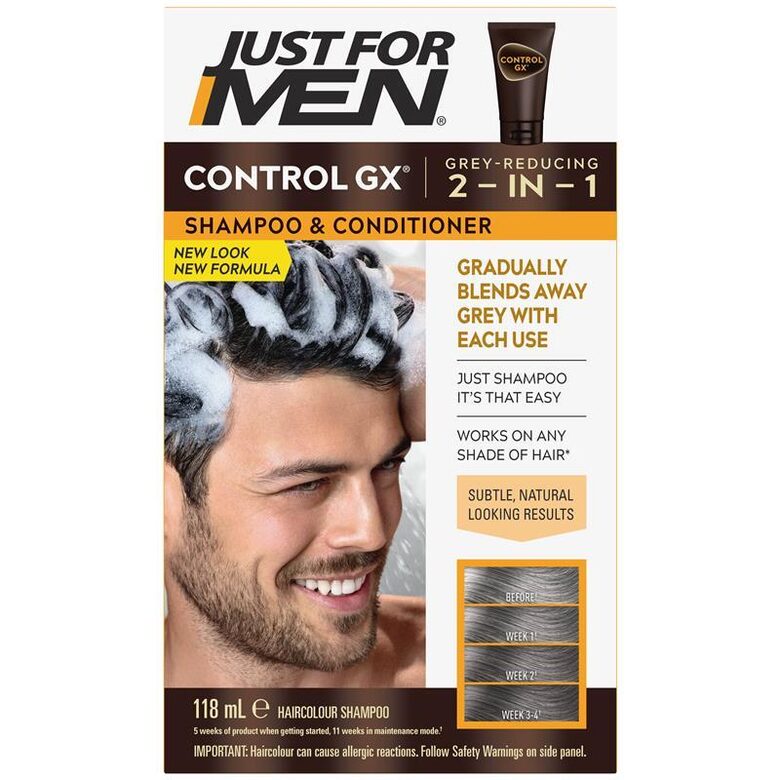 Just For Men Control GX 2-in-1 harmautta vähentävä shampoo ja hoitoaine 118 ml