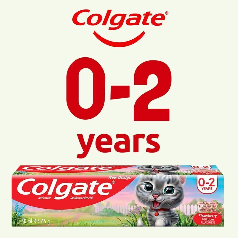Colgate Baby dantų pasta su braškių skoniu 50 ml / 1.75 oz