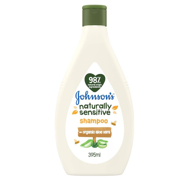 Johnson's Naturally Sensitive vaikų šampūnas su ekologišku alaviju 395ml