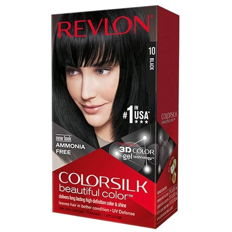 Revlon ColorSilk Nuolatinė plaukų dažų priemonė 10 Juoda – 130 ml