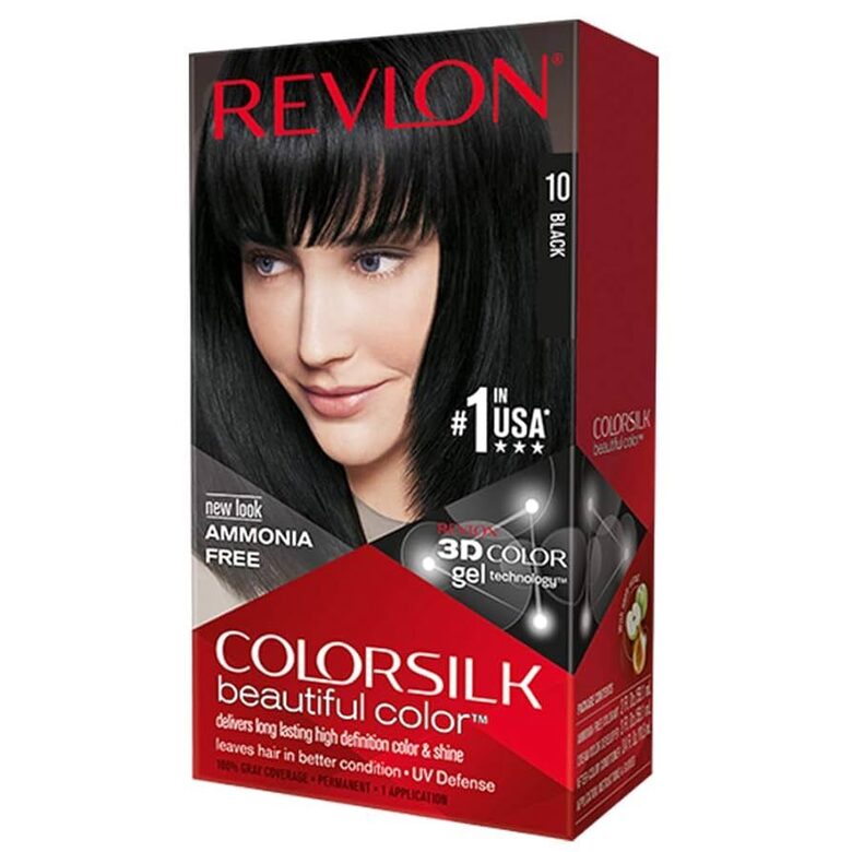 Revlon ColorSilk Nuolatinė plaukų dažų priemonė 10 Juoda – 130 ml