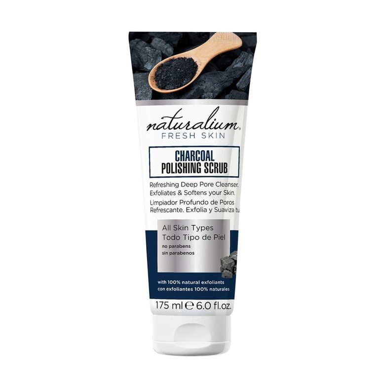 Veido šveitiklis su aktyvinta anglimi Naturalium Fresh Skin, 175 ml