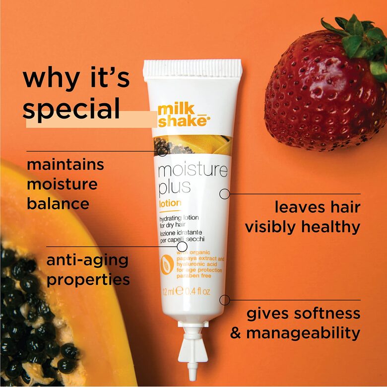 Milk Shake Moisture Plus niisutav losjoon kuivadele juustele – 12 ml