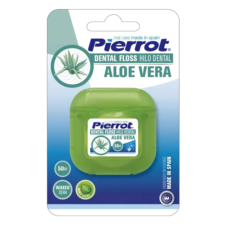 Maigs un efektīvs līdzeklis starpzobu tīrīšanai-zobu diegs Pierrot Aloe Vera (50 metri) 