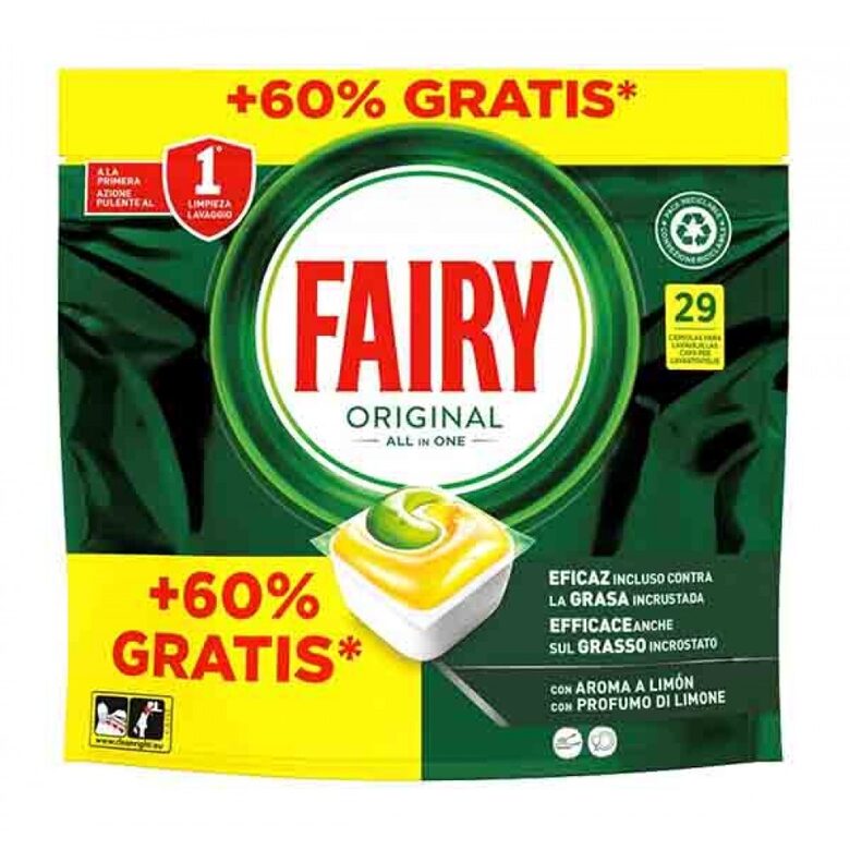 Fairy All in 1 indaplovių kapsulės su citrinų kvapu (29 kapsulės)
