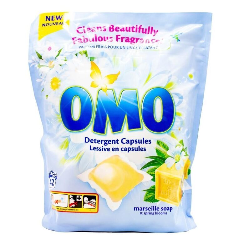Omo Marseille Soap & Spring Flower skalbimo kapsulės, 42 vnt.