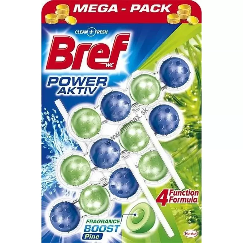 Tualetes tīrīšanas bloks Bref Active Pine 3 x 50 g