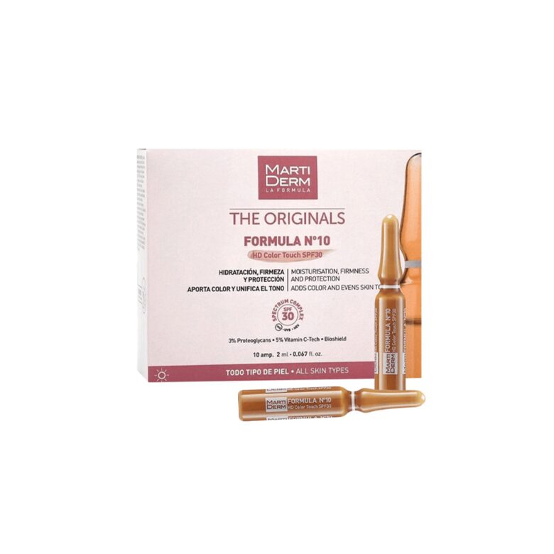 MartiDerm Formula Nº10 HD Color Touch SPF30 toonivad näoampullid 10 tk