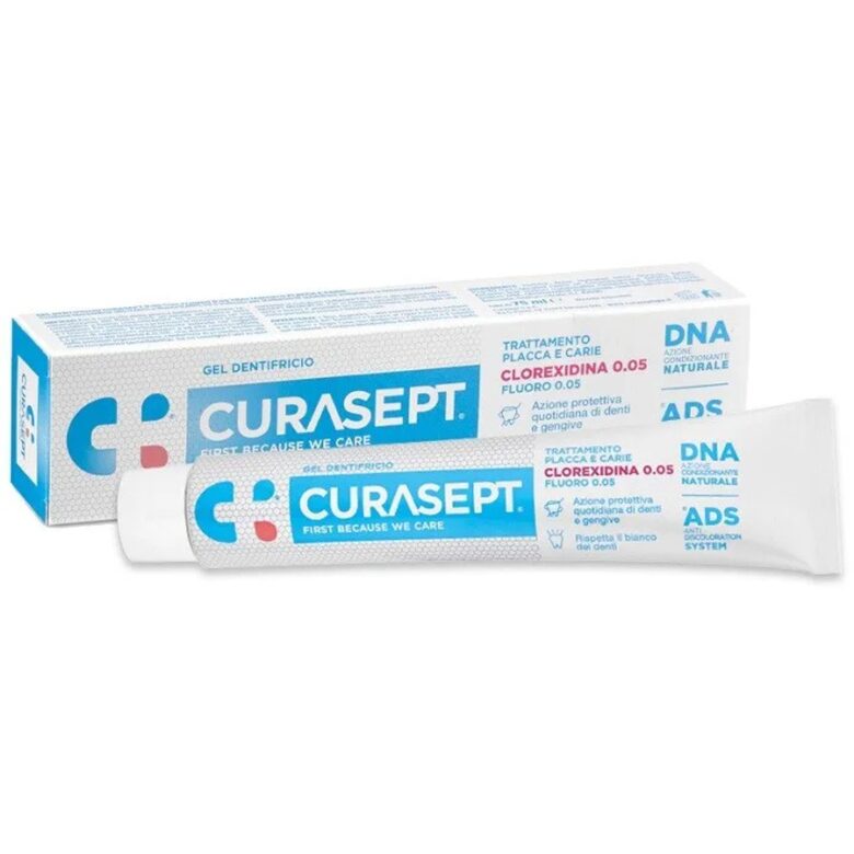 Fluorīdu zobu pasta Curasept Chlorhexidine Gel Toothpaste 0.05% ar ADS® 75 ml