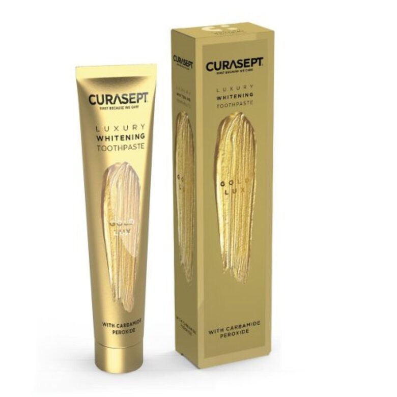 Augstākās klases balinoša zobu pasta Curasept Luxury Toothpaste Gold 75 ml