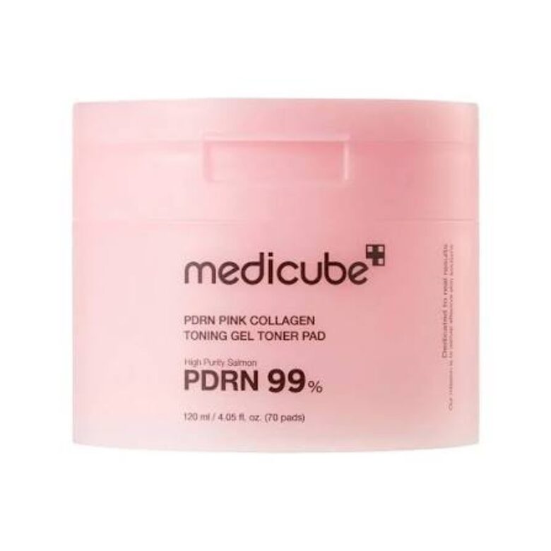 Medicube PDRN Pink Collagen mitrinoši tonizējoši gela spilventiņi sejai 70 spilventiņi