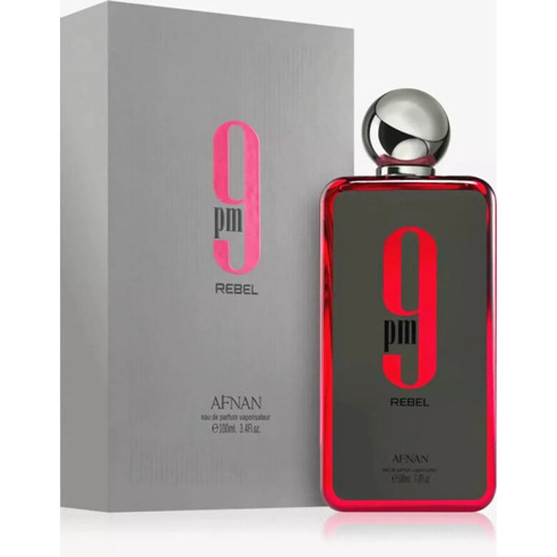 Galingas ir charakteringas aromatas „Afnan 9 PM Rebel“ unisex Eau De Parfum 100 ml