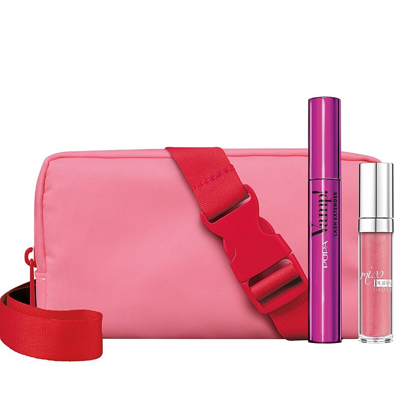 Vamp! Lash Extender blakstienų tušas – 14 ml Miss Pupa Gloss lūpų blizgis – 5 ml Kosmetinė