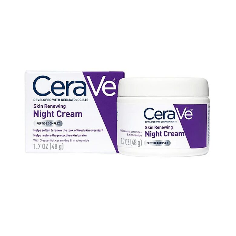 CeraVe Skin Renewing Night Cream восстанавливающий ночной крем для лица с ниацинамидом, пептидами и гиалуроновой кислотой 48 г.