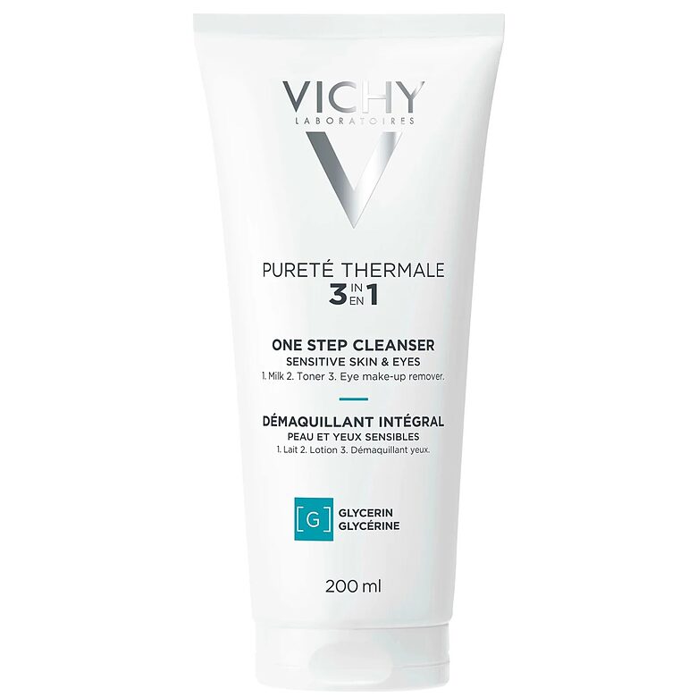 Vichy Pureté Thermale 3-in-1 puhdistusmaito kasvoille, 200 ml