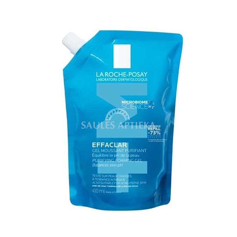 La Roche-Posay Effaclar Foaming Gel очищающий пенящийся гель для жирной и проблемной кожи, сменная упаковка, 400 мл