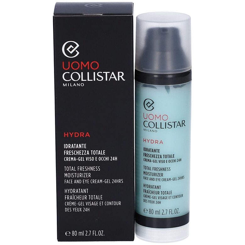 Collistar Hydra Uomo Drėkinamasis veido ir paakių gelinis kremas vyrams, 80 ml