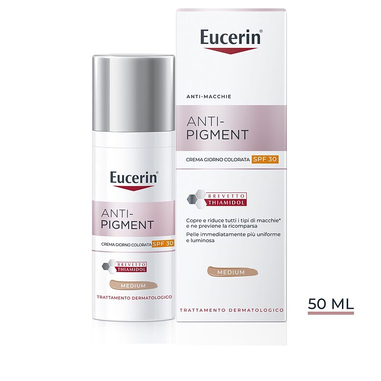 Tonuojantis dieninis kremas Eucerin Anti-Pigment su SPF 30, atspalvis Medium, 50 ml