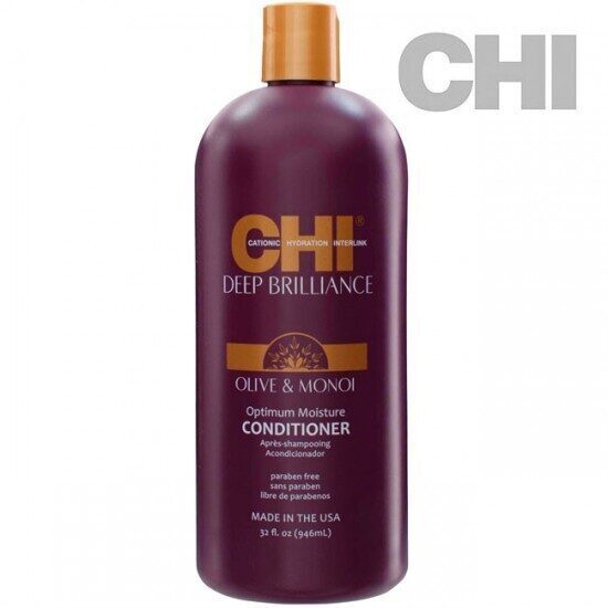 CHI Deep Brilliance Olive & Monoi plaukų kondicionierius, 946 ml 