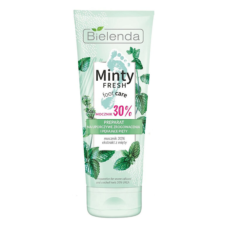 Bielenda Minty Fresh Foot Care atjaunojošs pēdu krēms ar 30% urīnvielu 75 ml.