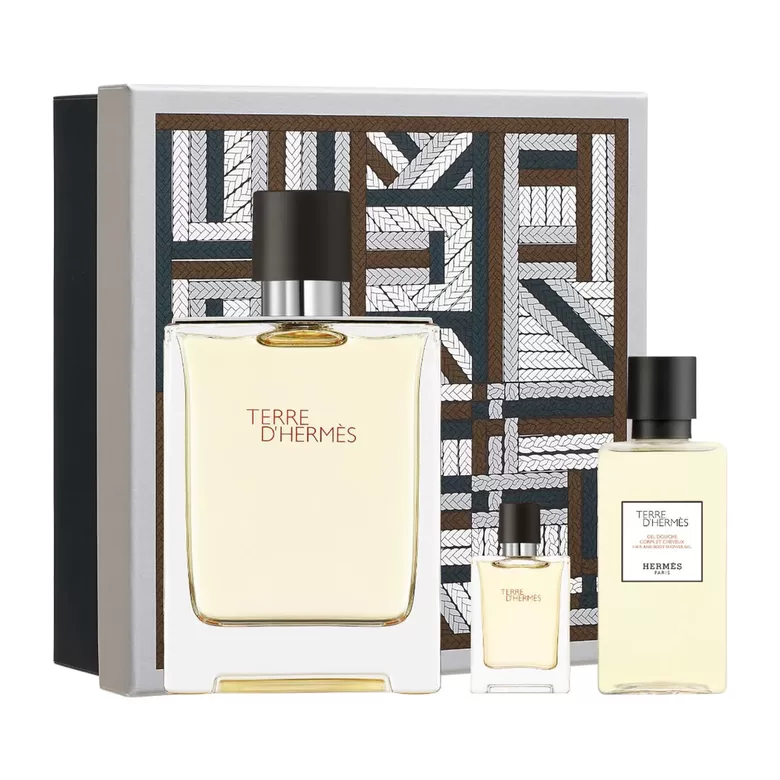Komplekt meestele Hermes Paris Terre d'Hermes tualettvesi 75 ml pihusti + dušigeel 40 ml + minitoode 5 ml