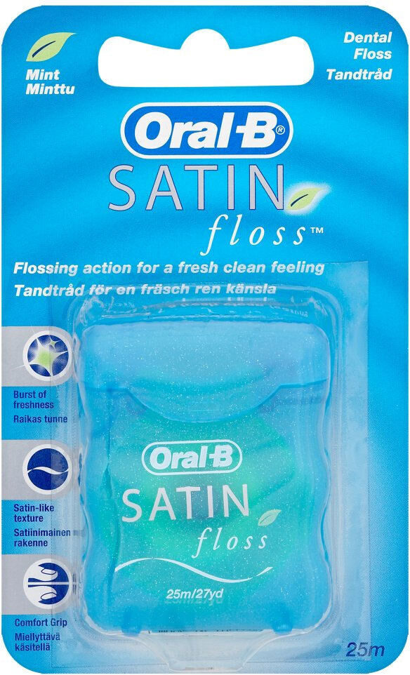 Oral-B Satin dantų siūlas su mėtų skoniu, 25 m