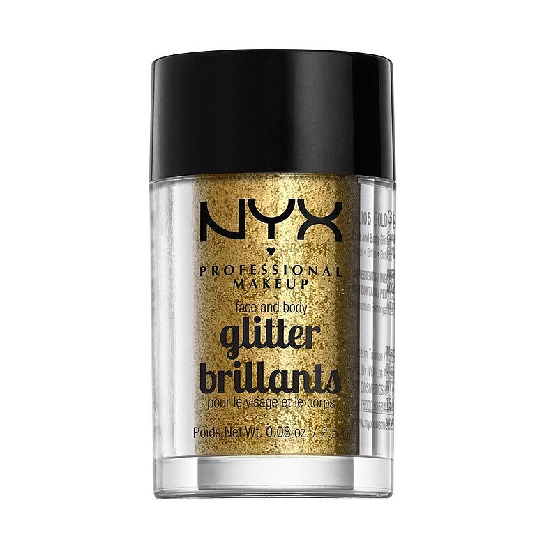 NYX Professional Makeup Face & Body Glitter spīdumi sejai un ķermenim 05 Gold 2,5 g.