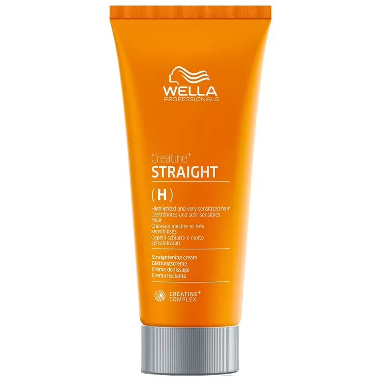 Wella Professionals Creatine+ Straight (H) – profesionalus kremas, skirtas ilgalaikiam dažytų, chemiškai apdorotų ir jautrių plaukų tiesinimui.
