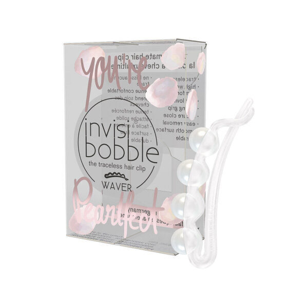 Mugavad, juukseid säästvad juukseklambrid invisibobble WAVER “Sparks Flying – You’re Pearlfect”, 21 g