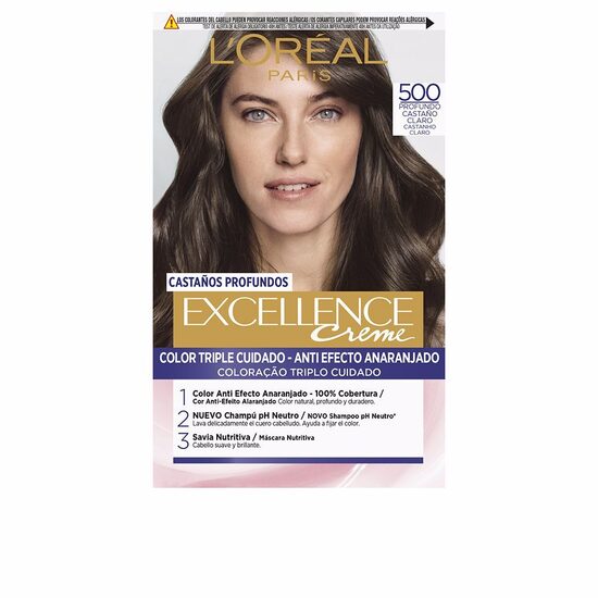 Ilgnoturīga matu krāsa gaiši brūnā L’Oréal Paris Excellence 500 