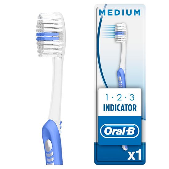 Klasiskā manuālā zobu birste Oral-B 123 Indicator 35 Medium