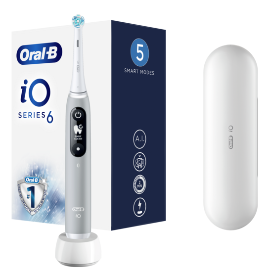 Oral-B iO6 elektriskā zobu birste – Gray Opal