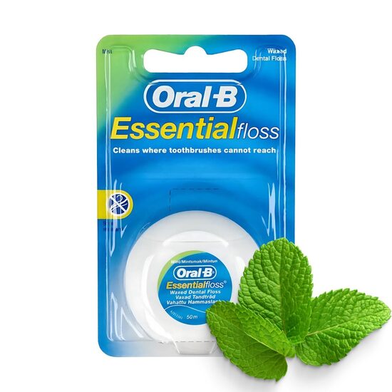 Vaskota zobu diega lente Oral-B Essential Floss Waxed Mint 50 m