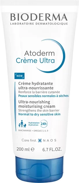 Toitev ja niisutav kehakreem Bioderma Atoderm Crème Ultra 200 ml