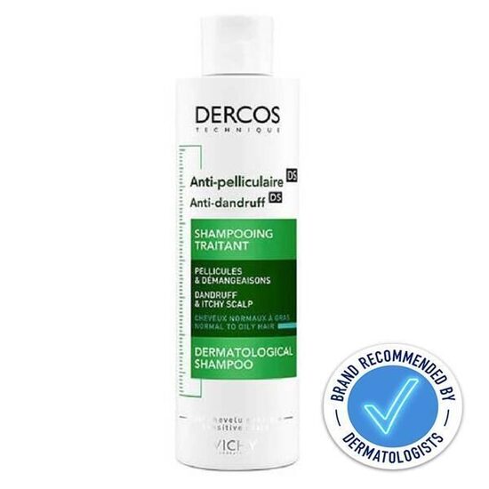 Vichy Dercos pleiskanų šampūnas normaliems ir riebiems plaukams, 390 ml