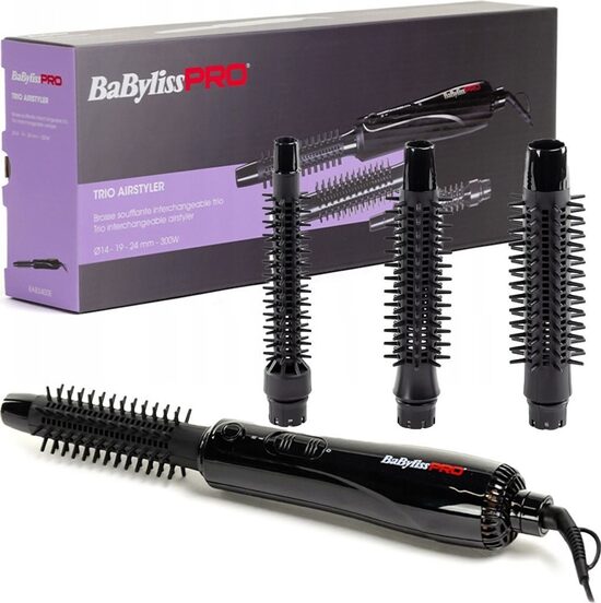 BaByliss Airstyler Trio BAB3400E – 3-in-1 karstā gaisa matu ieveidotājs