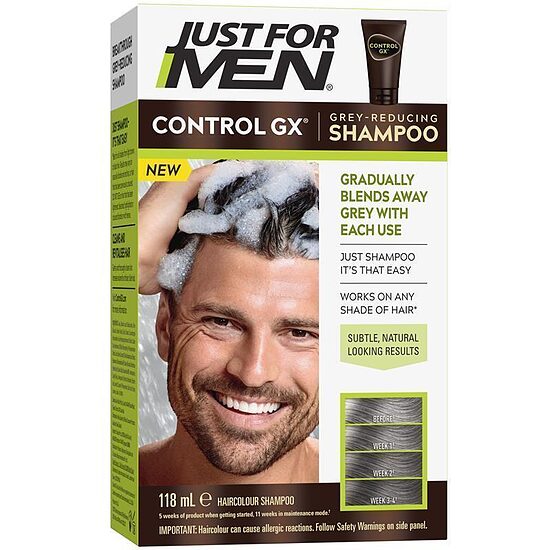 Just For Men Control GX hallide juuste nähtavust vähendav šampoon 118 ml