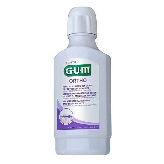 Безалкогольный ополаскиватель для полости рта GUM Ortho, 300 мл