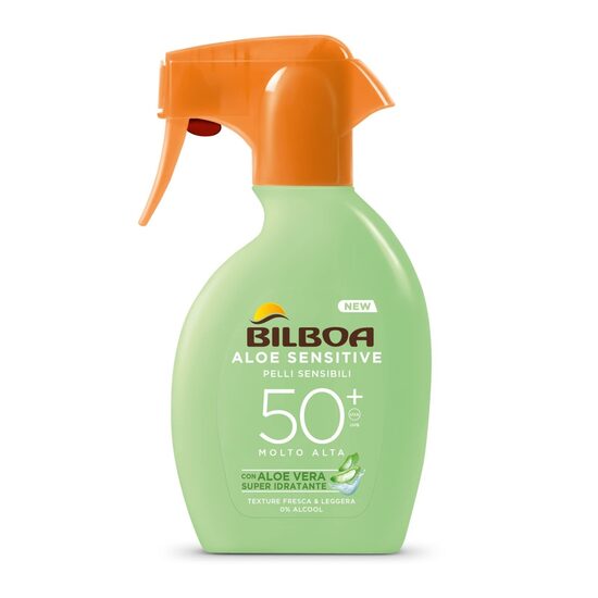 Bilboa Aloe Sensitive SPF 50+ – Спрей для чувствительной кожи, 200 мл